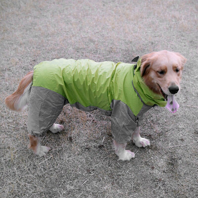 perro impermeable perro abrigo de lluvia impermeable Pet para grandes perros, Labrador Golden Retriever mono ligero abrigo para mascota: Green / 4XL