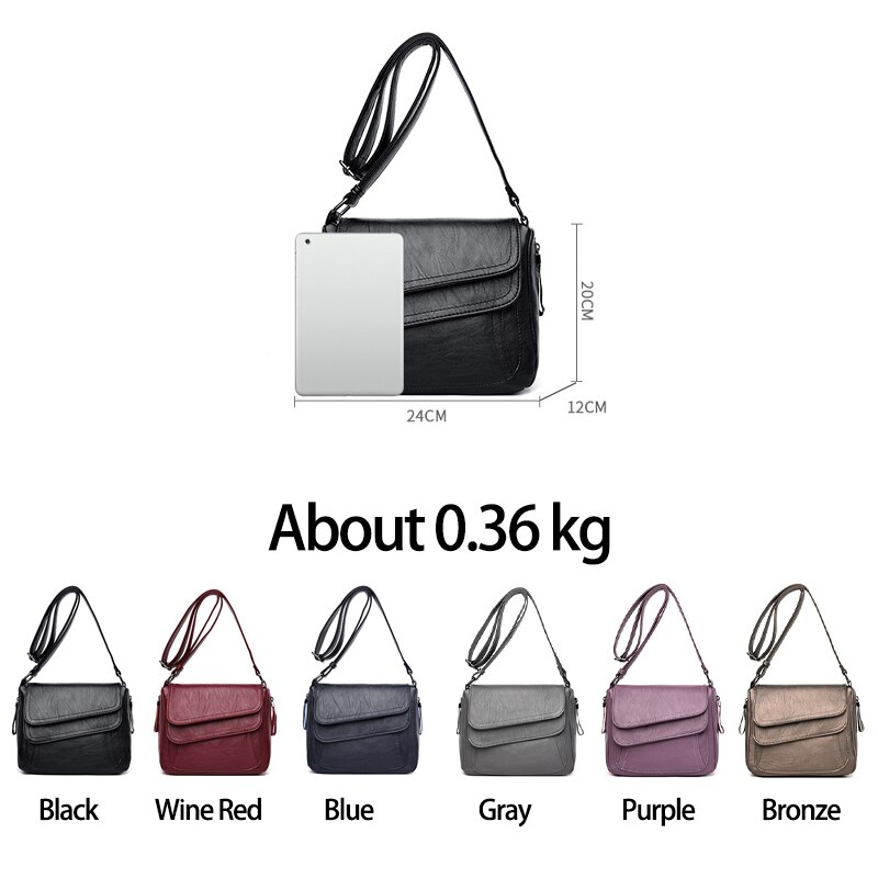 Retro Effen Kleur Pu Lederen Schoudertassen Voor Vrouwen 2021Fashion Casual Laag Luxe Mode Messenger Bags