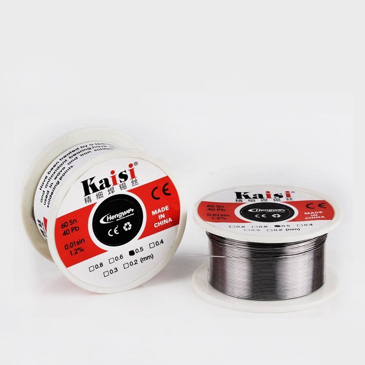 Kaisi 0.3mm 0.4mm 0.5mm 0.6mm lavt smeltepunkt loddetråd reparation svejsning bly tin tråd kolofonium kerne lodde loddetråd