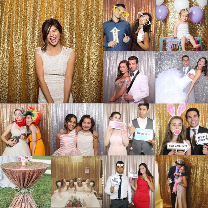 Shimmer pailletter restaurant gardin bryllup fotoboks baggrundsparti foto rekvisitter