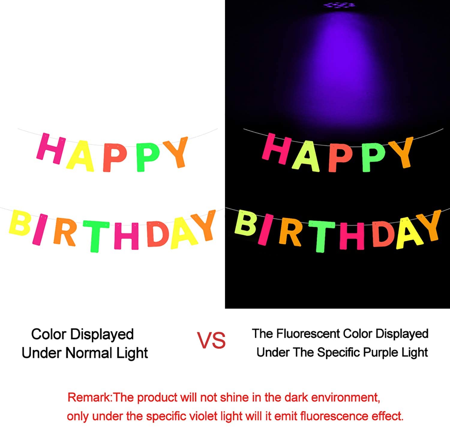 Neon Birthday Party Happy Birthday Fluorescent Party Banners Backdrop Curtain DIY Balloon Arch Neon Glow Birthday Party Decor