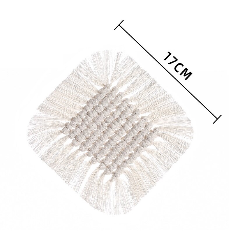 Gevlochten tafelmat, onderzetters, handgeweven wandtapijt, macramé, wanddecoratie, boho-decoratie, huisdecoratie voor kantoor, appartement, bar: G287916