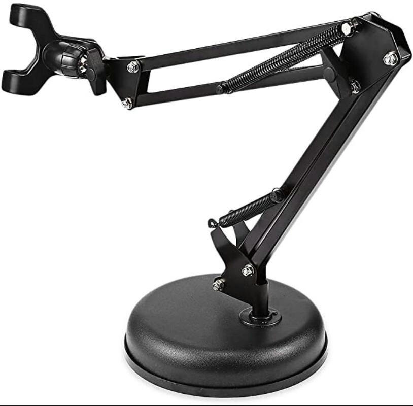 Uitschuifbare Microfoon Houder Tafel Stand Lui Beugel 360 ° Draaibaar Met Klem Flexibele Scharnierende Arm Voor Mobiele Telefoon Mic
