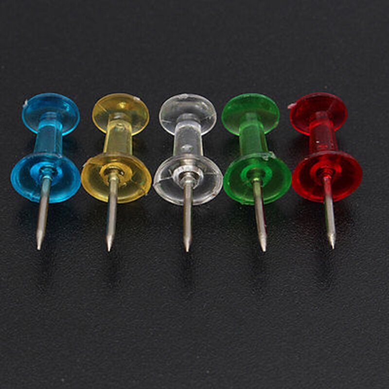 Tachuelas de plástico de colores surtidos, tachuelas de corcho, tablero de dibujo, suministros de papelería para oficina y escuela, 100 unids/set por juego