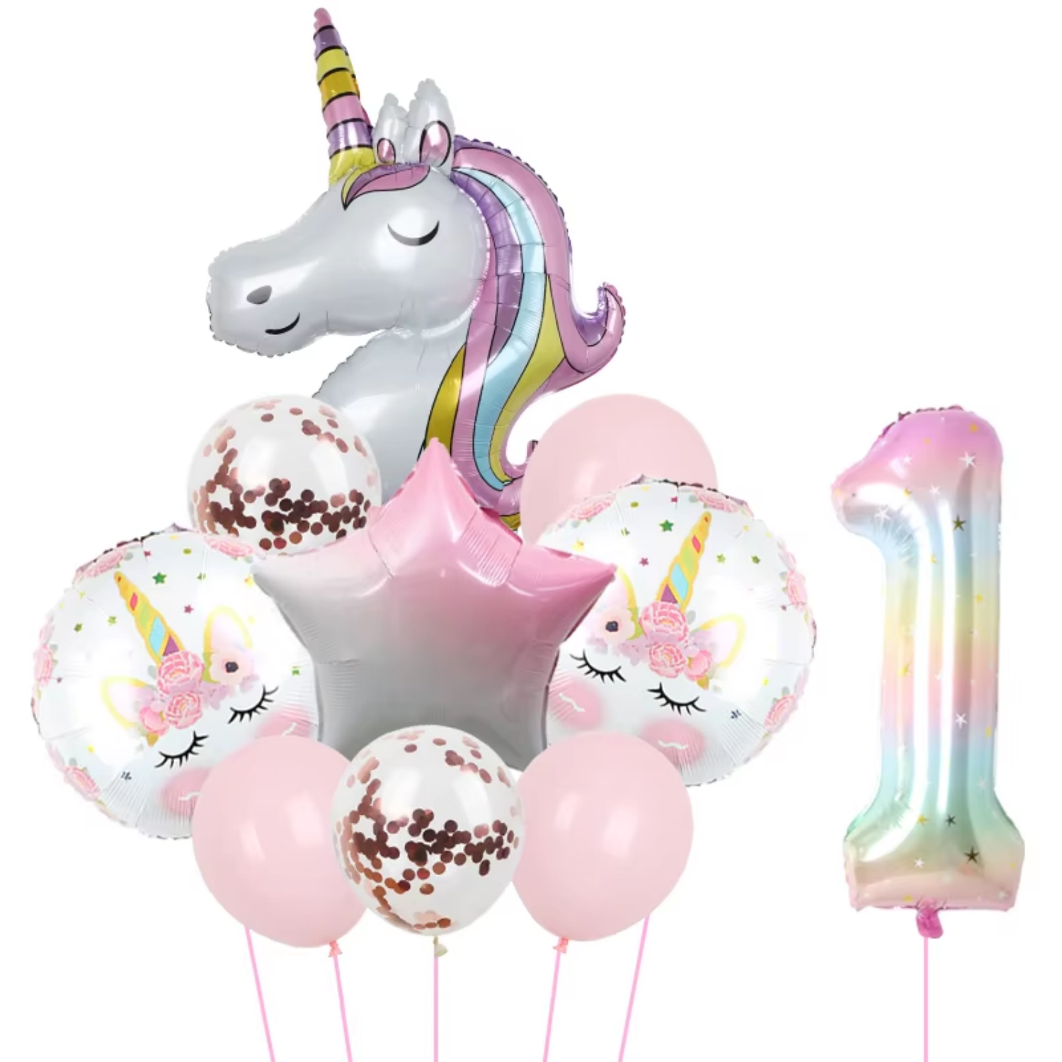 Rainbow Unicorn Balloon 40inch Foil Balloon Unicorn Theme Suitable for Birthday Shower Party Balloon Supplies: Laser