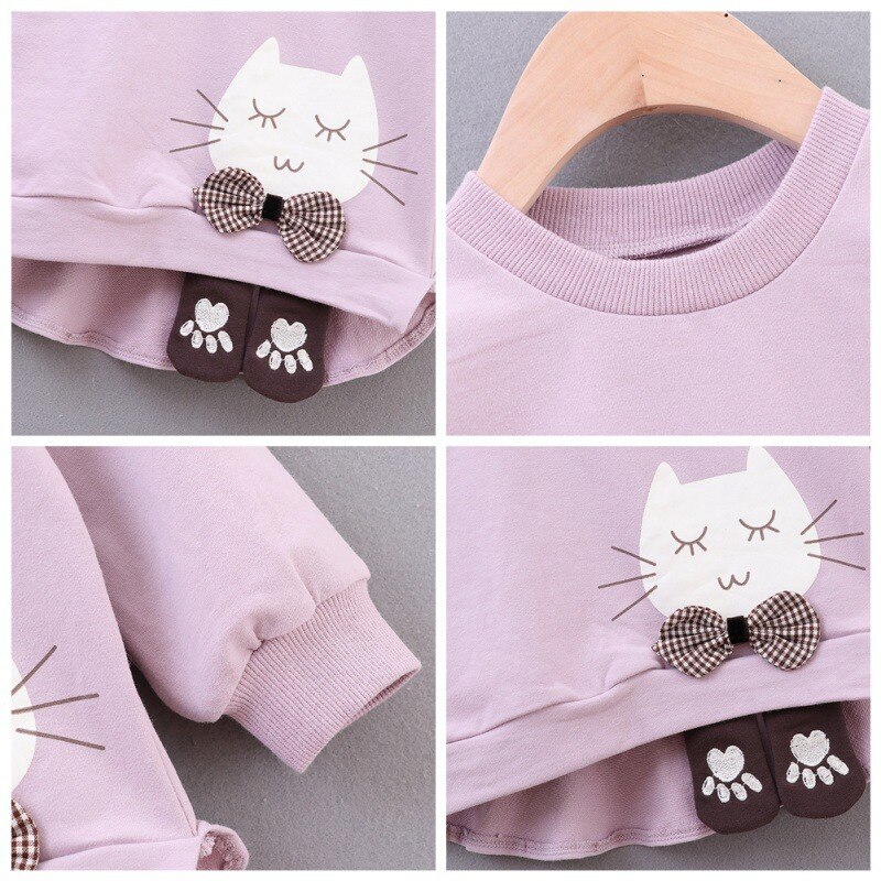 Kids Meisjes Lente Herfst Sweatshirt Mode Casual Kleding Baby Meisje Cartoon Printing Lange Mouwen Blouse Kids Sweatshirts