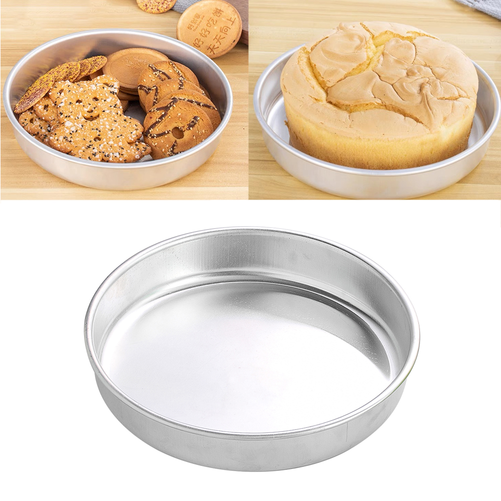 26 cm runde Aluminium-Dampfschale mit flachem Boden für die Küche, geeignet für Brot, Kekse und als multifunktionale Backform