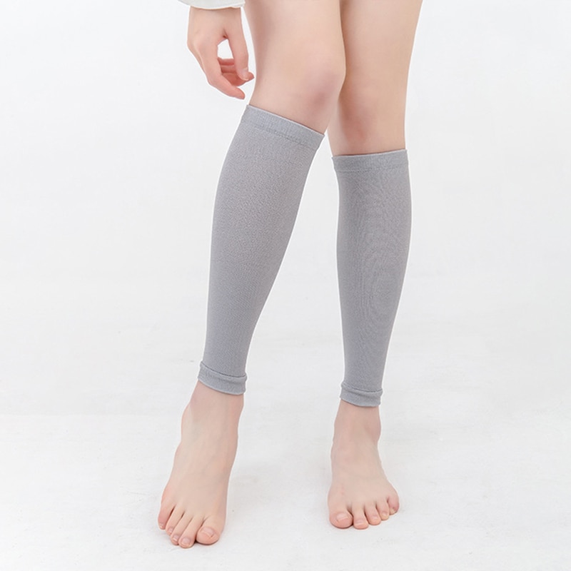Women Men Calf Compression Stockings Varicose Veins Treat Shaping Graduated Pressure Stockings Stretch Pressure Stock: gray