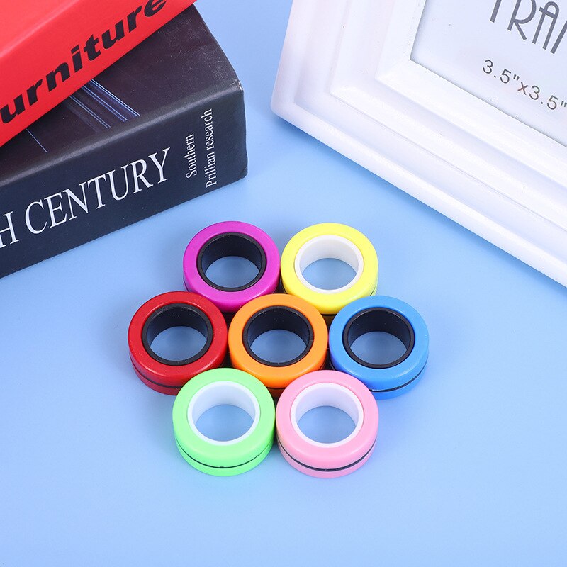 Anti-Stress Magnetische Ringen Fidget Unzip Speelgoed Magic Ring Props Gereedschap Kinderen Magnetische Ring Vinger Spinner Ring Volwassen Speelgoed