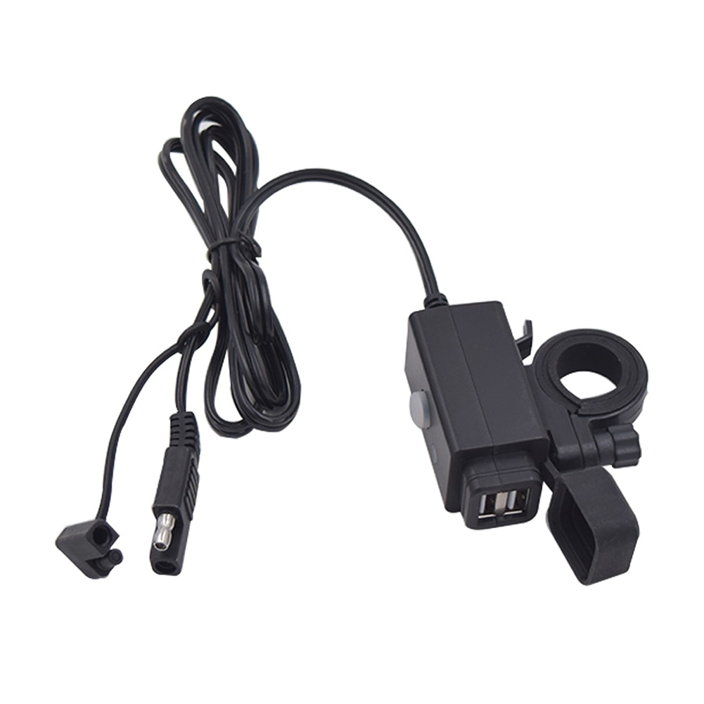 IP54 Waterdicht En Stofdicht Motorcycle 12V Sae Naar Dual Usb Charger Cable Adapter Voor Iphone