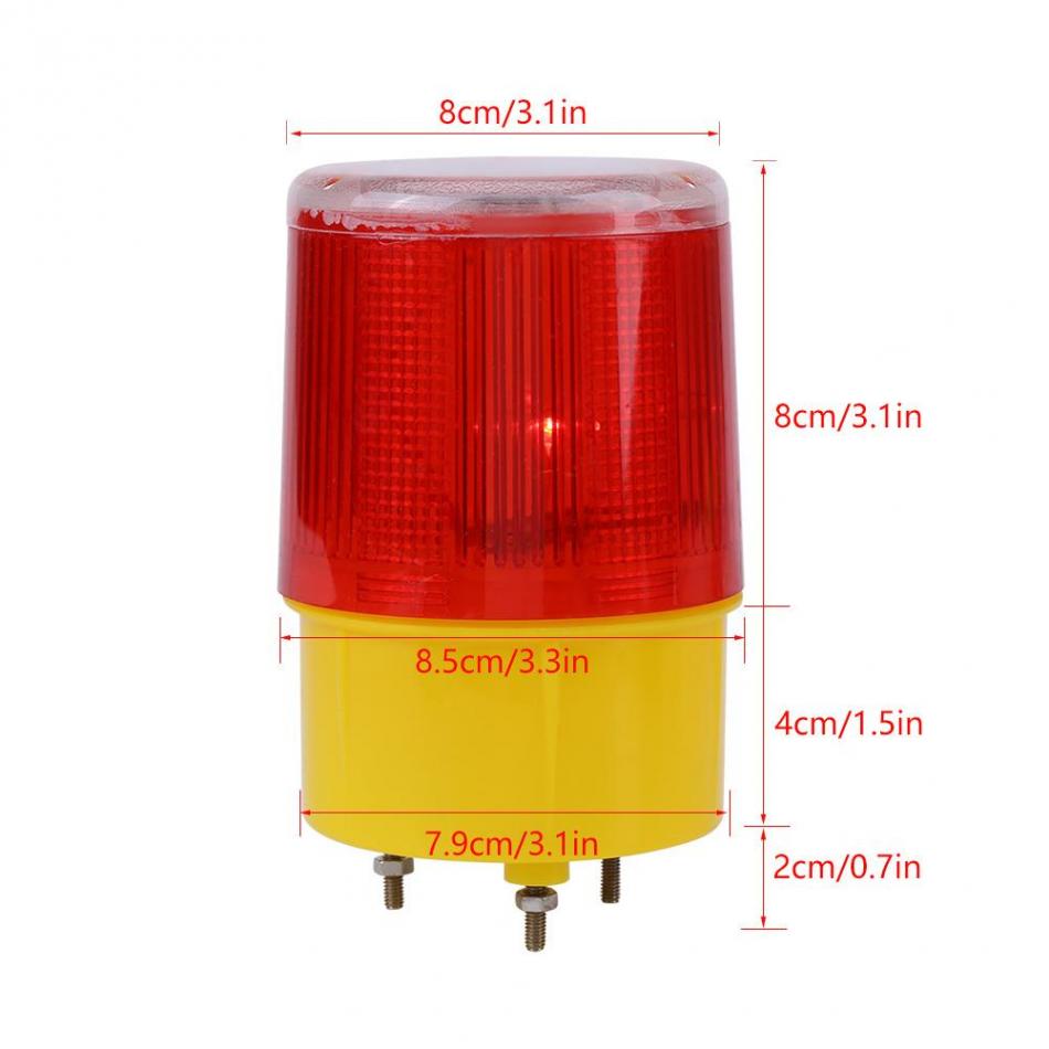 Voyant d'alerte Led de secours solaire Signal lumineux Flash alarme lampe trafic route bateau lumière rouge