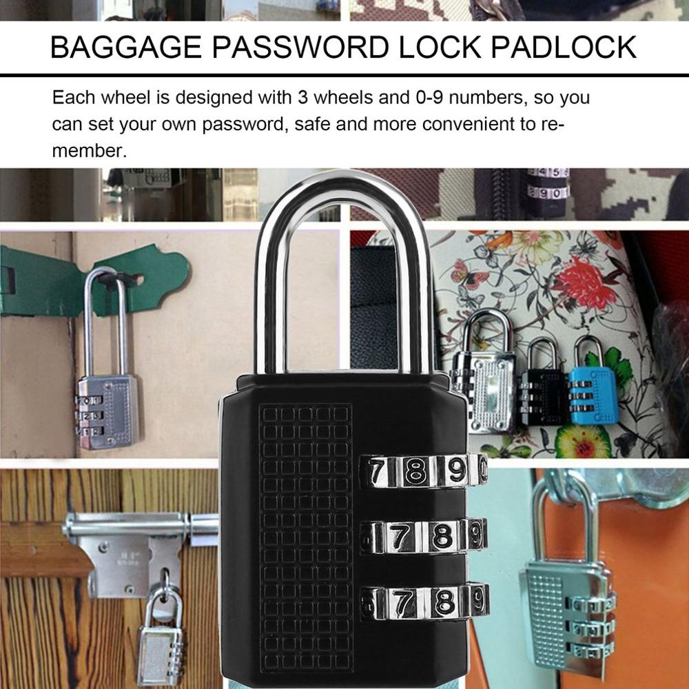 Mini Anti-theft Code Lock Multifunctional Travel Suitcase Luggage Safely Padlock Zinc Alloy Code Lock