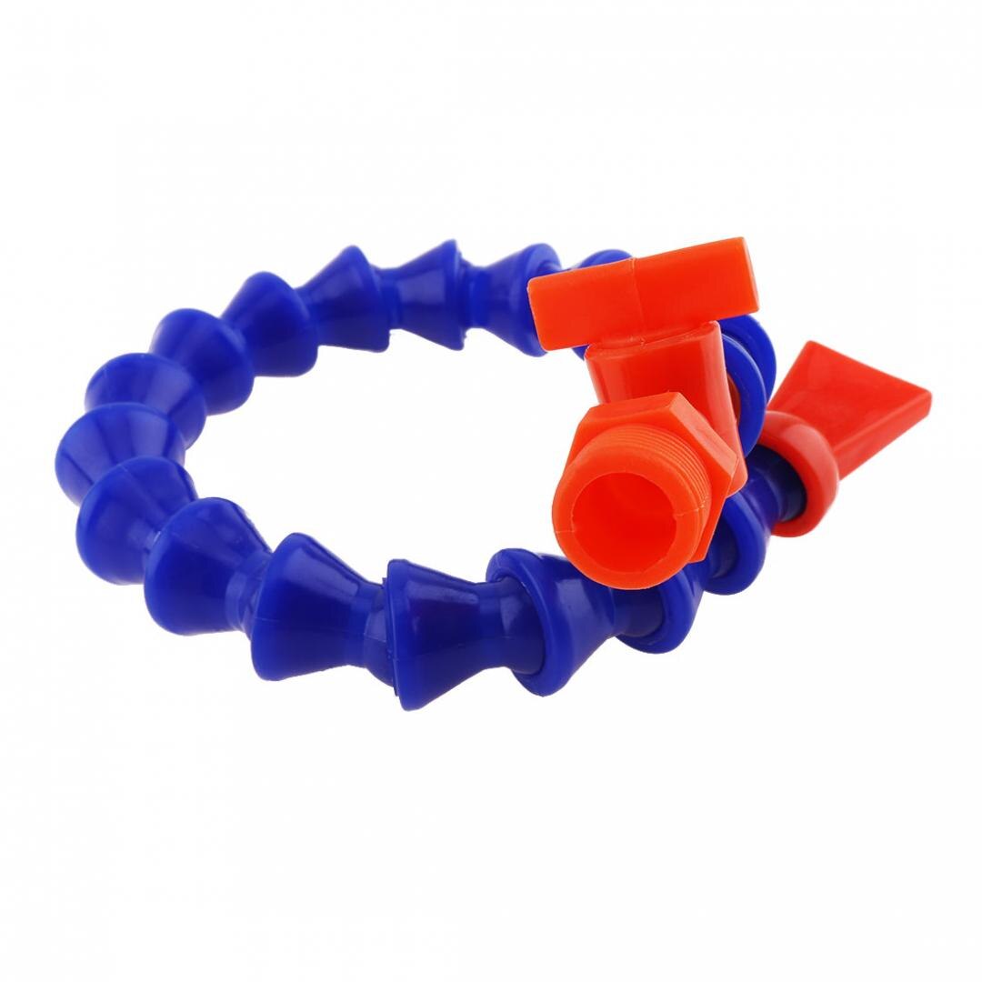 1/4 inch 300mm platte spuitmonden plastic flexibele water-oliekoelbuis met schakelaar voor cnc-machine / frees / draaibank