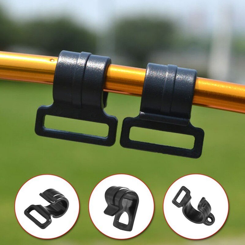 10pcs/Lot Tent Suspension Hooks Awning Pole Inner Hanger Clips C Shaped Clip Super Durable Tool Tent Accessories