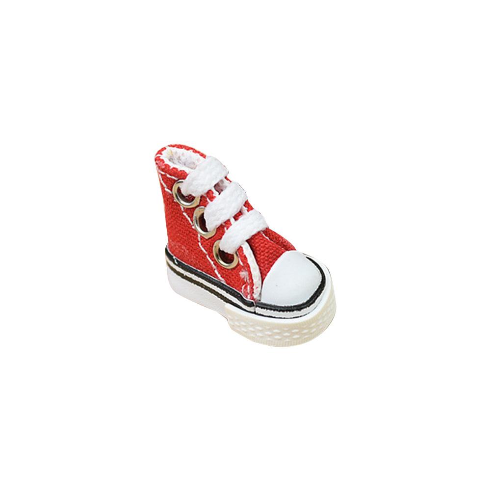 Mini finger sko søde skate board sko fingerboard sko til finger breakdance gribebræt: Rød