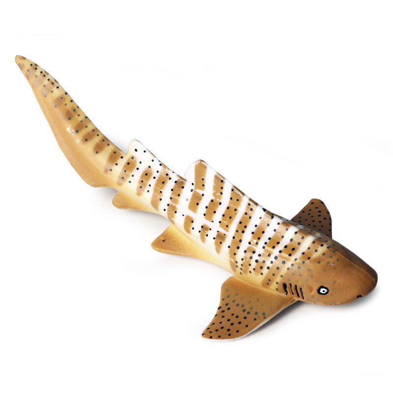 Ocean Zebra Shark Animal Figure Collectible Toys Sea Animal Cognition Figures Collection Kids Plastic Model Toys Decor