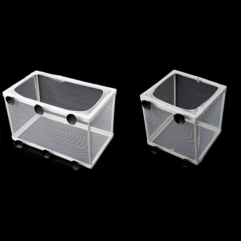 Aquarium Fisch Zucht Boxen Doppel Guppys Fisch Baby Blick fangen-Kasten Isolator Mini Aquarium Panzer