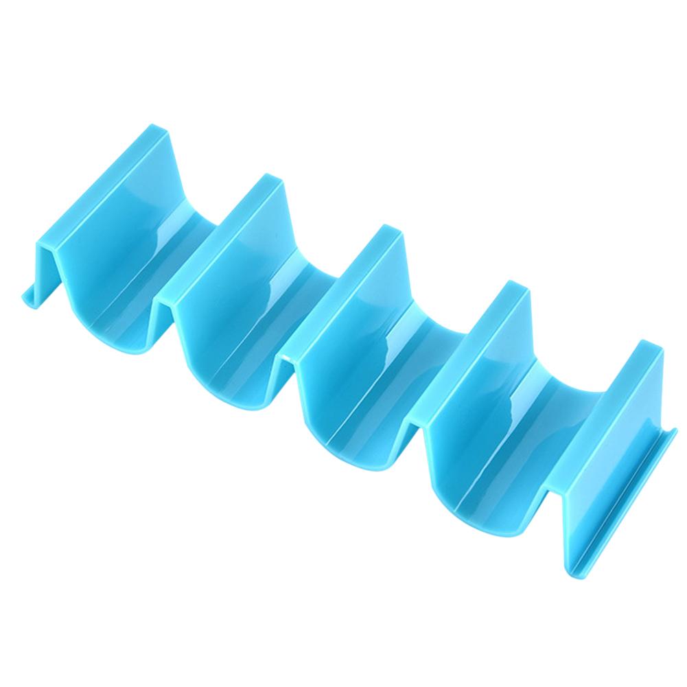 Kitchen Taco Holder Stand Innovative Colorful Taco Rack 24 Tacos Holding Plate for Making Delicious Tacos Pancakes Holder: Blue