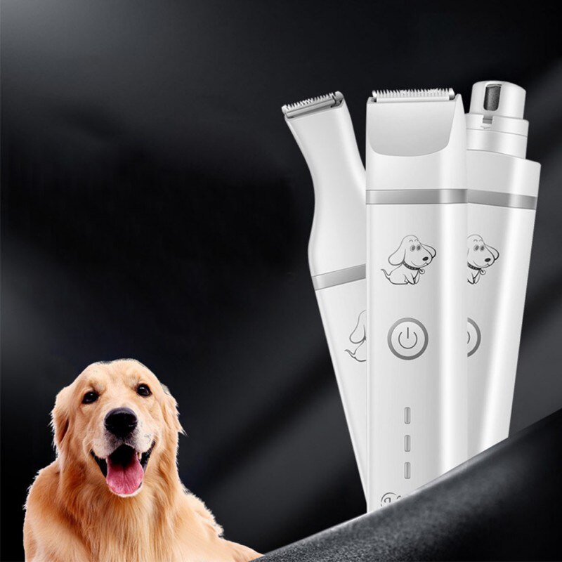 3in1 Hund Katze Haar Trimmer Hundesalon Elektrische Maschine USB Aufladbare Haustiere Schermaschinen Nagel Schleifen &Ampere; Haar Trimmer Fuß Haar neue