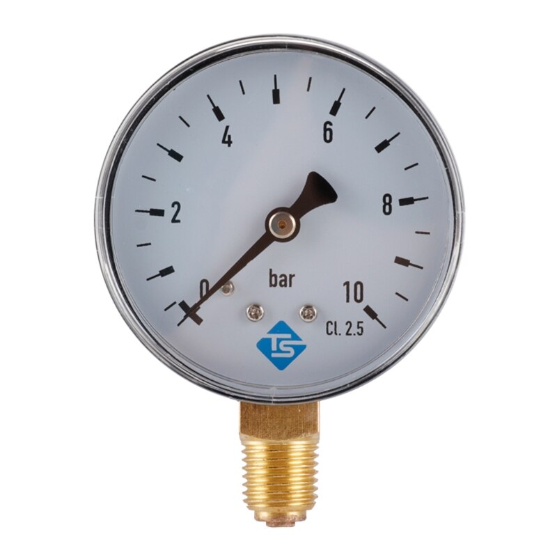 Pressure Gauge 0-10bar 1/4" NPT Thread Mini Low Pressure Meter Pressure Single Scale Manometer Air Water Gas Tester
