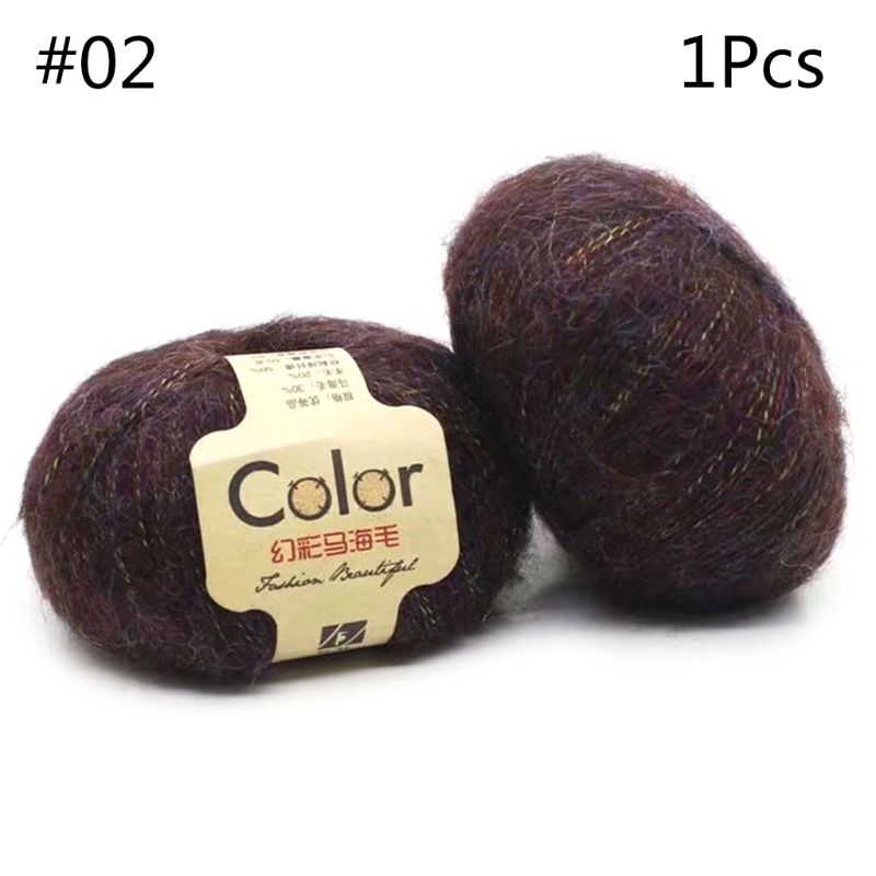 50g Angola Amorous Feelings Thin Mohair Wool Yarn Plush Hand Knitting Supplies R7RC