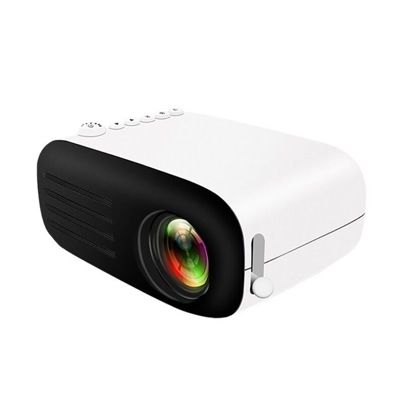 Mini Portable Projector FHD 1080P Color LED Cartoon Projection With Built-In Speakers For Home Audio Visual: color4