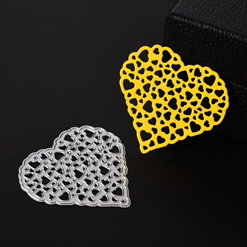 Hollow Out Heart Layer Metal Cutting Dies Stencil For DIY Scrapbooking Album Embossing Wedding Paper Card Craft Die Cut