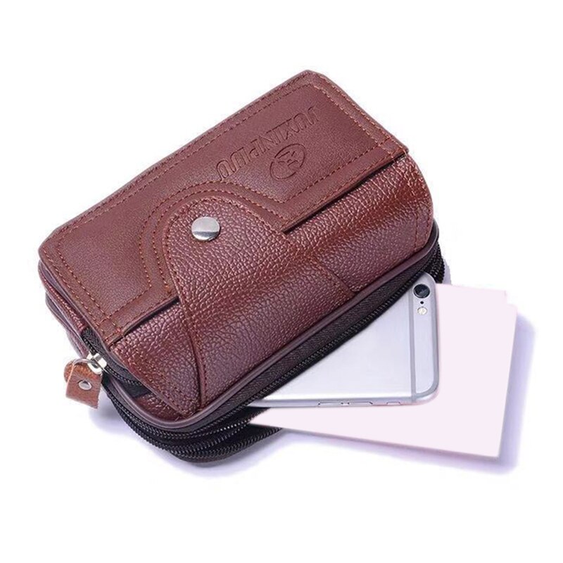 Pu Jahrgang Taille Pack Multi-Funktion Telefon Münze Taille Tasche Jahrgang unisex sterben Gürtel Ich bin Freien Kleine Brieftasche Männer frauen