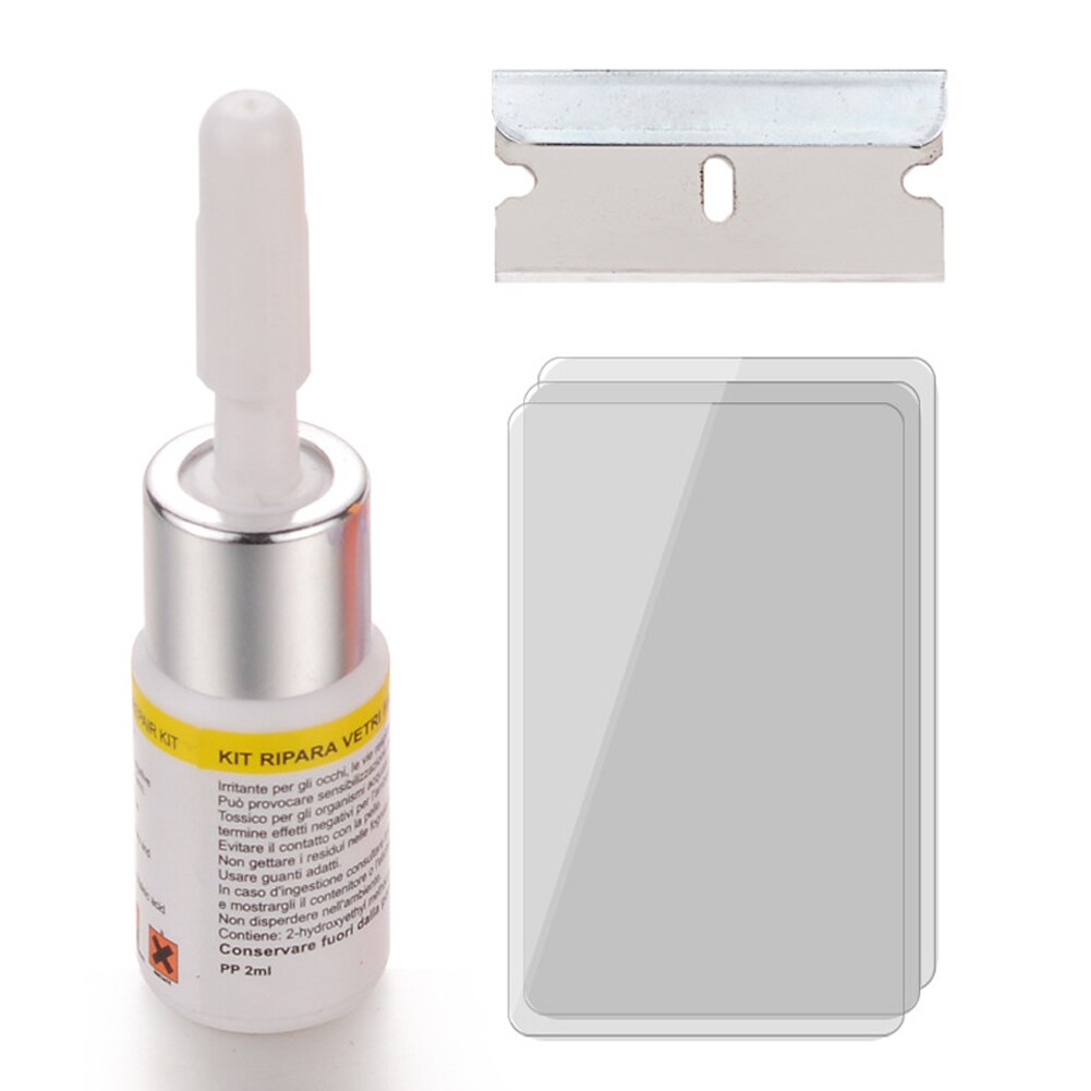 Bil forrude glas reparation harpiks kit flydende auto bilrude fix værktøj f-bedste: Default Title