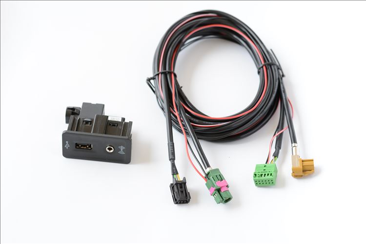 MIB2 CarPlay USB AUX Switch CarPlay MDI USB AMI Adapter Plug Socket Harness Cable For V.W Golf 7 MK7 5G0 035 222 F 5Q0035726H