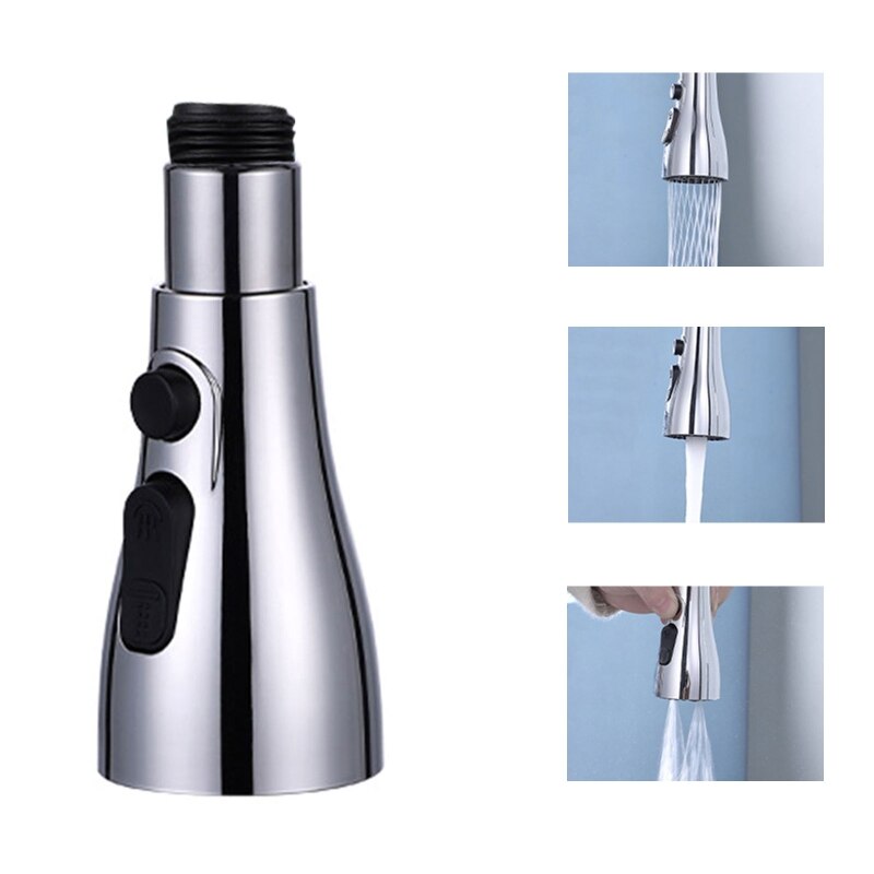 Q1JB Universal Kitchen Sink Pull Out Faucet Sprayer Nozzle 3 Modes Replacement Bathroom Basin Shower Head Tap Spout