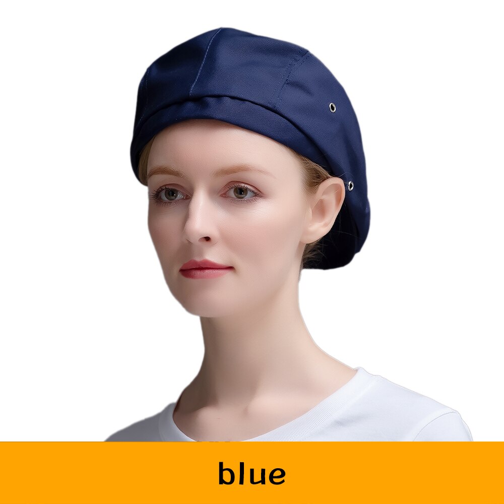 Chef Hat Waiter Cooking Cap Hotel Restaurant Canteen Bakery Cooking Caps Cafe Bar Waitress Baker Chef Uniform Hat: Blue