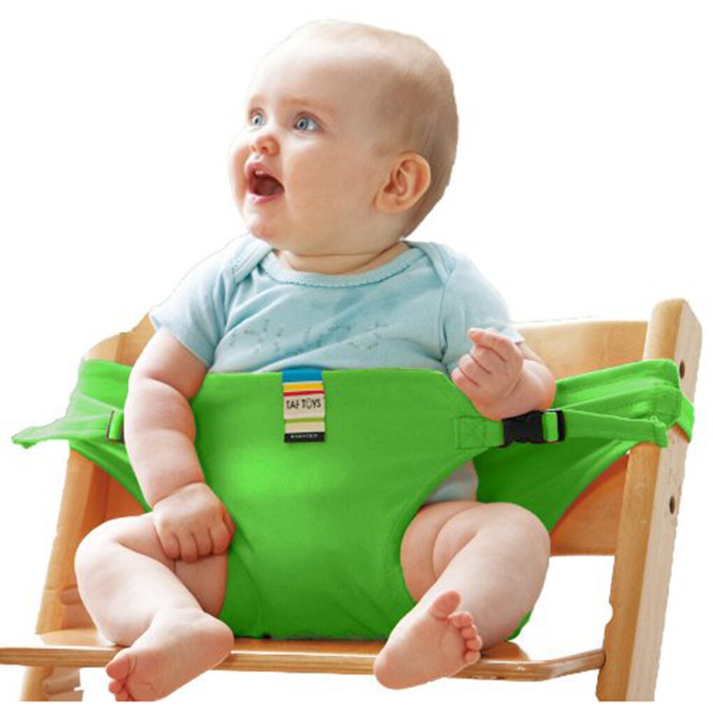 Cinturón de seguridad de asiento para silla infantil, alimentación portátil para bebé, cubierta de correa para carrito: Verde claro