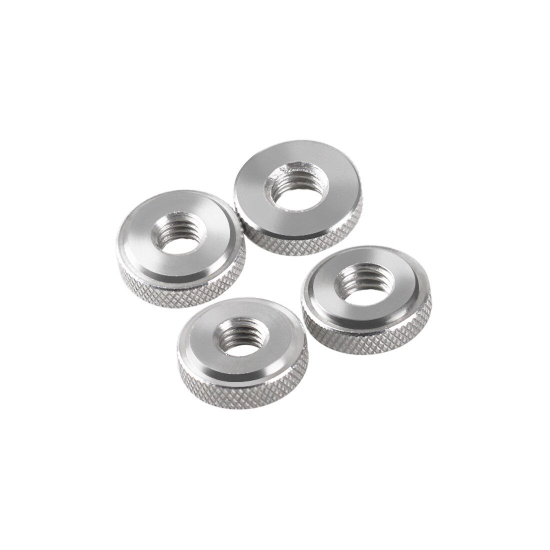 Tuerca moleteada redonda de acero inoxidable, rosca de tornillo de 1/4 3/8 M5, D20 D16, Tuercas apretadas a mano para cámaras DSLR, trípode para estudio fotográfico