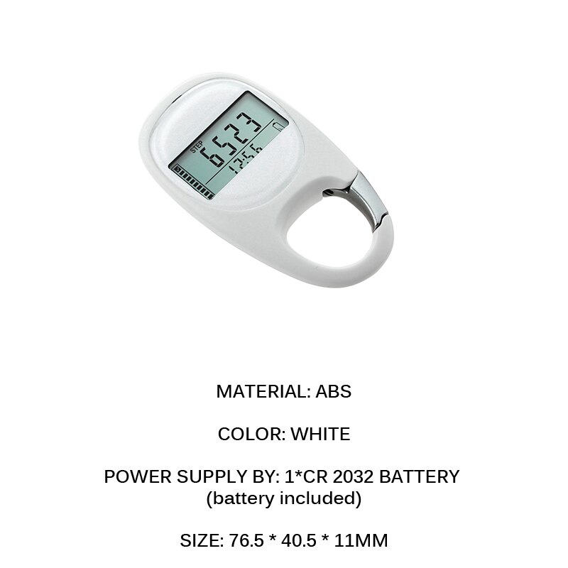 Fitness Pedometer Portable Pedometer Walking Steps Distance Calculation Counter Digital Pedometer 7 Day Memory Automatic Sleep