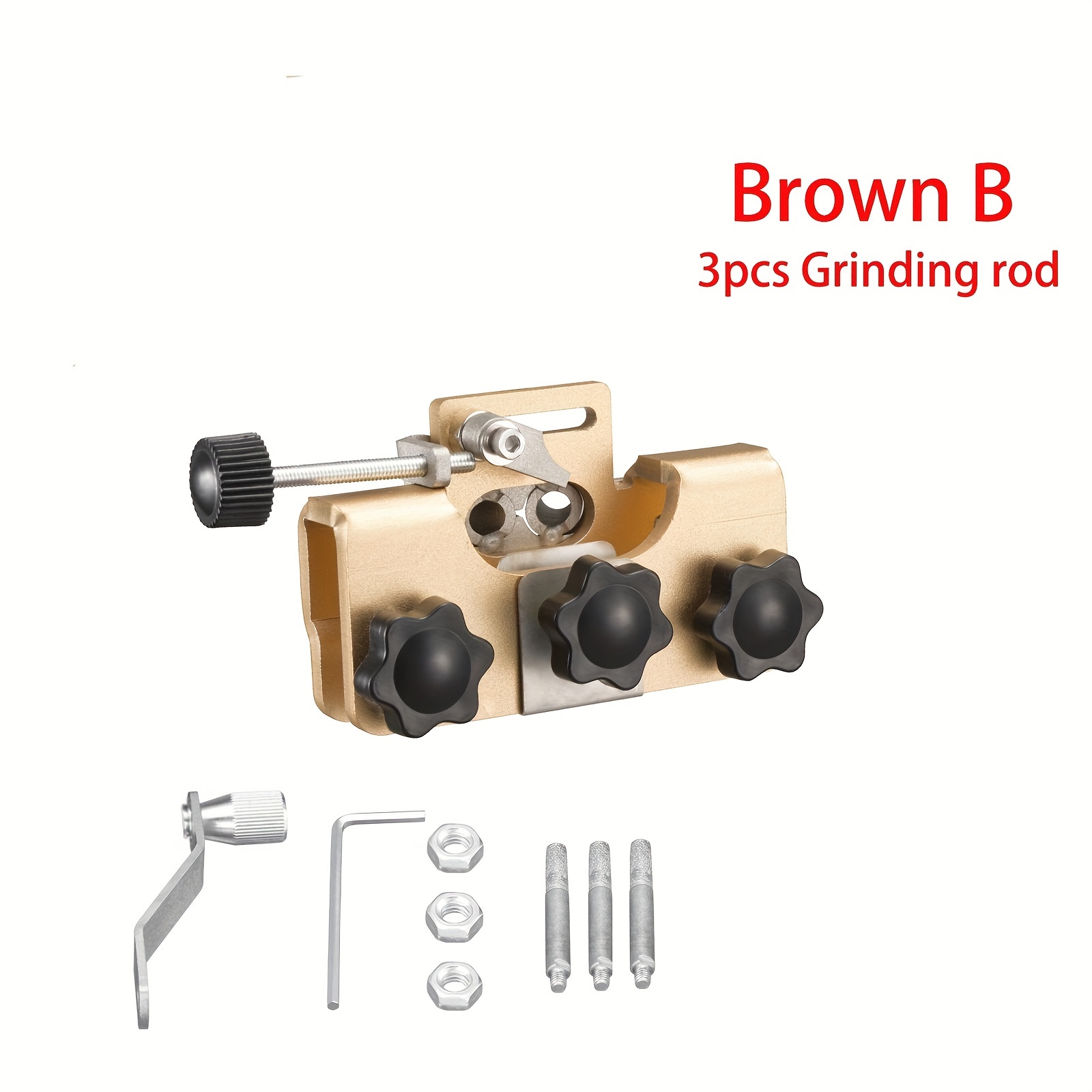 Afilador de cadena de motosierra, herramienta portátil para afilar cadena de motosierra, piedras de molienda para carpintería, herramienta amoladora de motosierra eléctrica: Oro