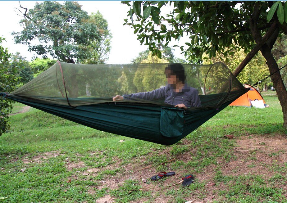 Mosquito Net Hammock Outdoor Swing Sky Tent 250x120cm Anti-mosquito camping Canopy Awning Set Bed Multi-color Optional