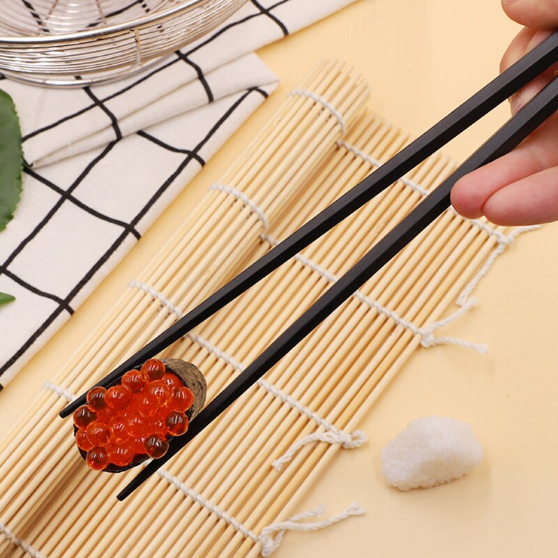 Palillos de Sushi de doble punta de acero inoxidable, estilo japonés, para el hogar, 1 par