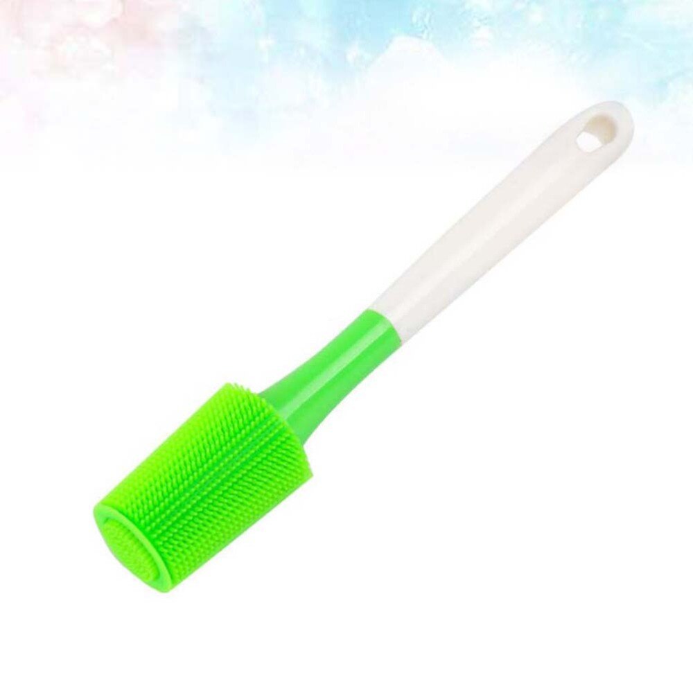 1pc Long Handle Silicone Cups Cleaning Brush Mug Brush Multifunctional Kitchen Gadget For Home (Random Color)
