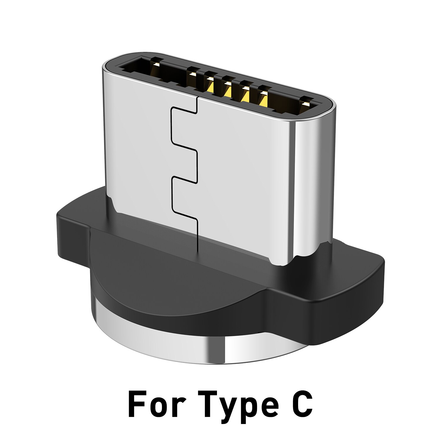 Gtwin 540 graus de rotação 3 em 1 carregamento magnético conector mini usb carregador telefone acessórios adaptador magnético micro usb c: Only Type C Plug