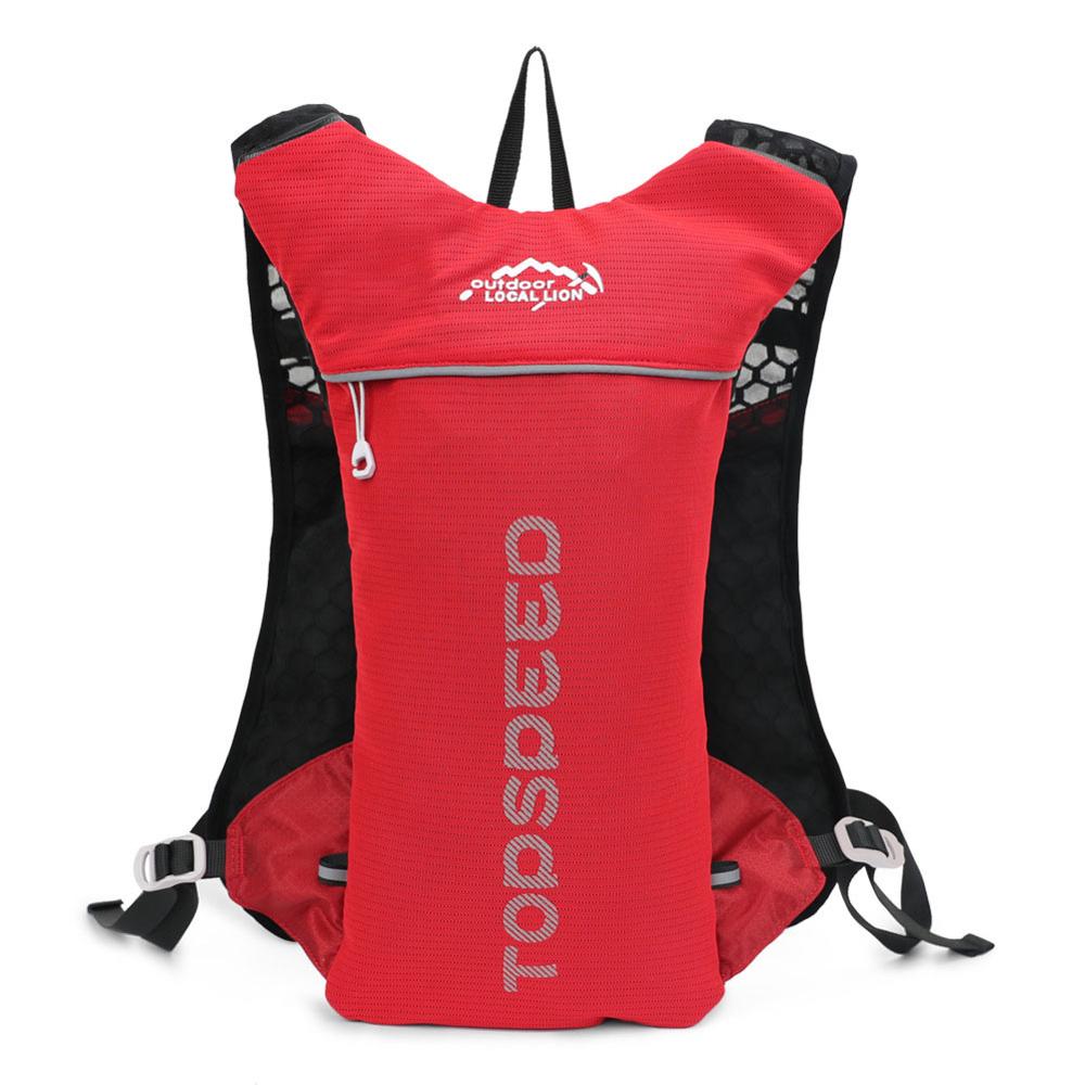 Outdoor Trail Running Hydratatie Rugzak Waterzak 2L Voor Mannen Vrouwen Camping Jogging Sport Marathon Pack Waterzak Zachte kolf: Red