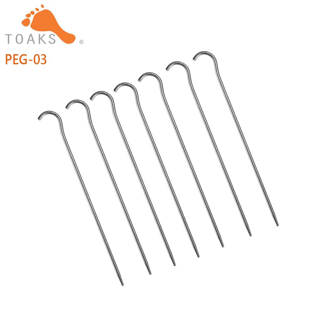 Toaks 6Pc Titanium Tentharingen Outdoor Camping Tent Stakes Canopy Nail Grond Pin Tent Accessoires