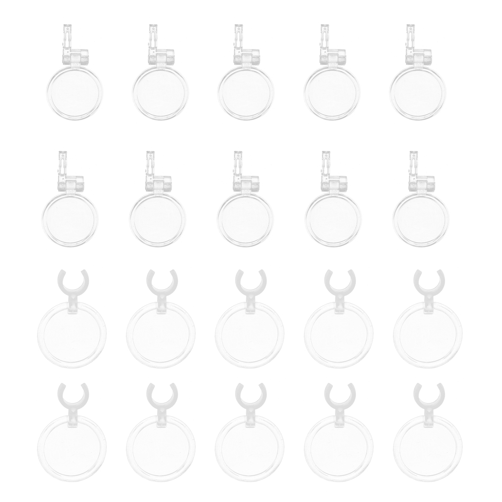 Loupes auriculaires créatives pour enfants, outils de nettoyage d'oreille portables en ABS (Transparent), 20 pièces