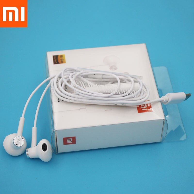 Xiaomi Hybrid DC Earphone Type-C Plug Half In-Ear USB Wired Control with Microphone BRE01JY Mi Dual Driver Earphone