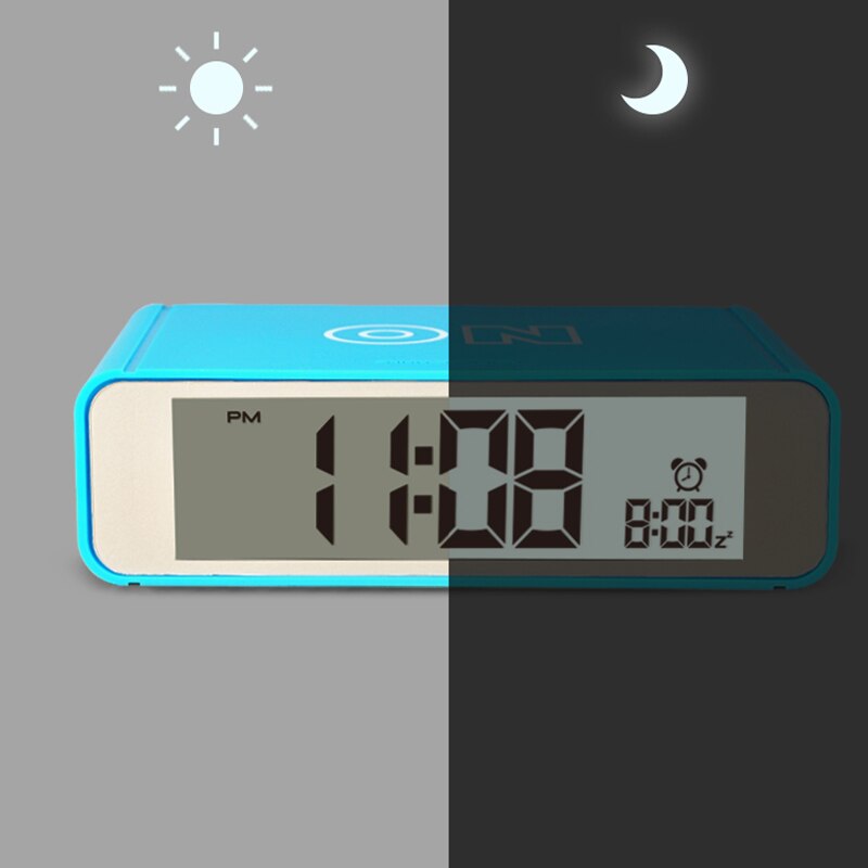 Intelligent Flip Alarm Clock Digital Electronic Top Touch Sensor Watches Luminous Snooze Bedside Clocks Rechargeable Desktop