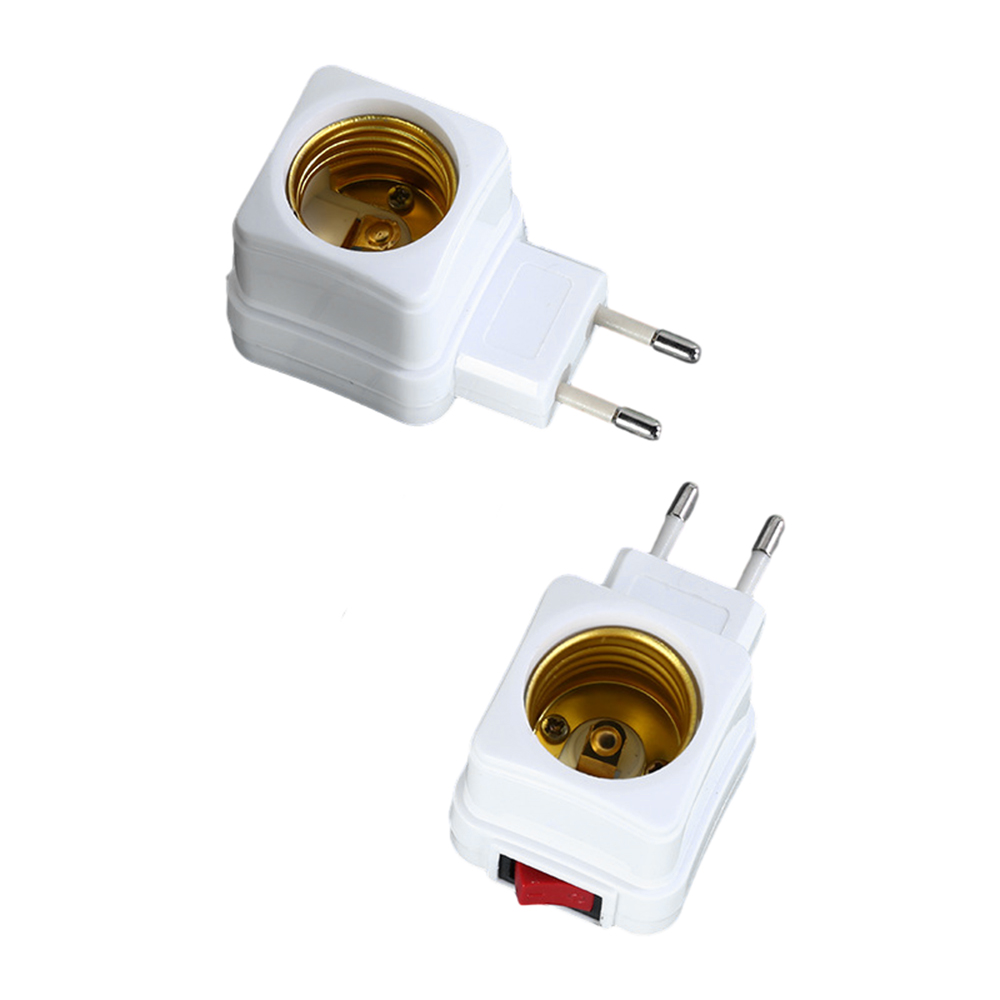 E27 led-pærer fatning base holder adapter konverter hvid lys pære fatning med tænd/sluk kontrol wwitch