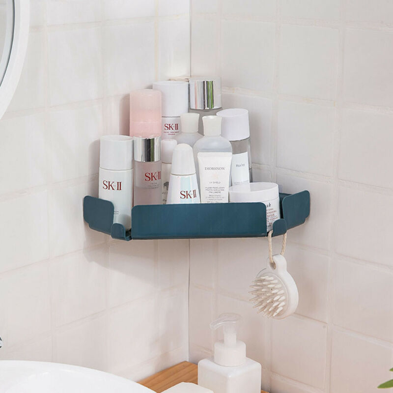 1pc familie badeværelses opbevaringshylder opbevaringsstativ trekantet hjørnebruser caddy hylde badeværelsesstativ opbevaringsholder organizer