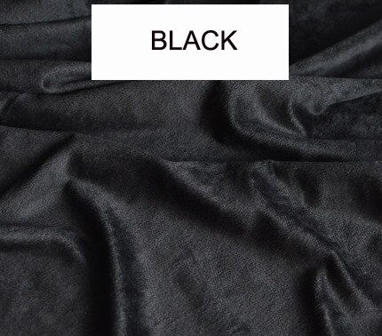Tissu Velboa brossé en Polyester Super doux, boucle en tricot velours, peluche court pour jouet: BLACK