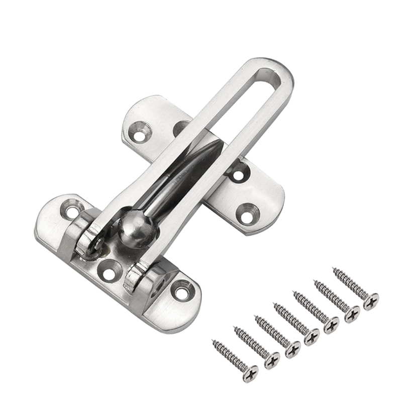 Security Door Lock Swing Bar Lock Zinc Alloy Anti-theft Door Guard Latch for Home Security Front Door Swing-in Doors