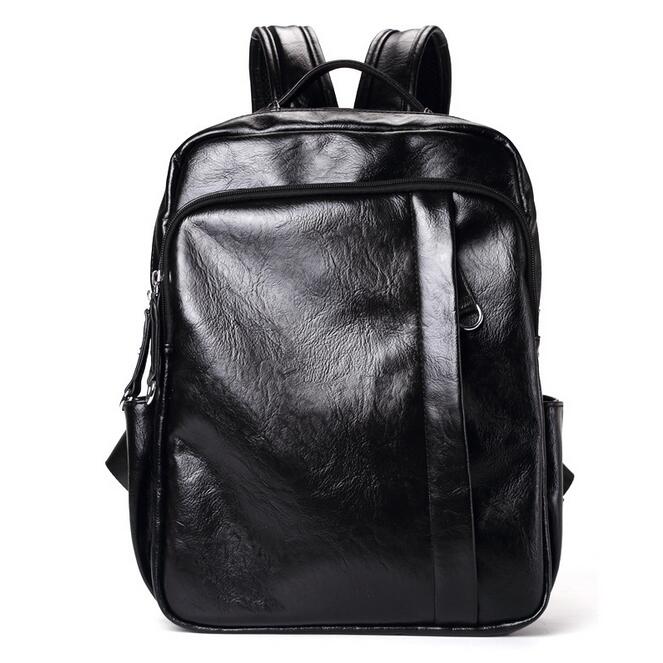 071417 men backpack double shoulder student school book bag